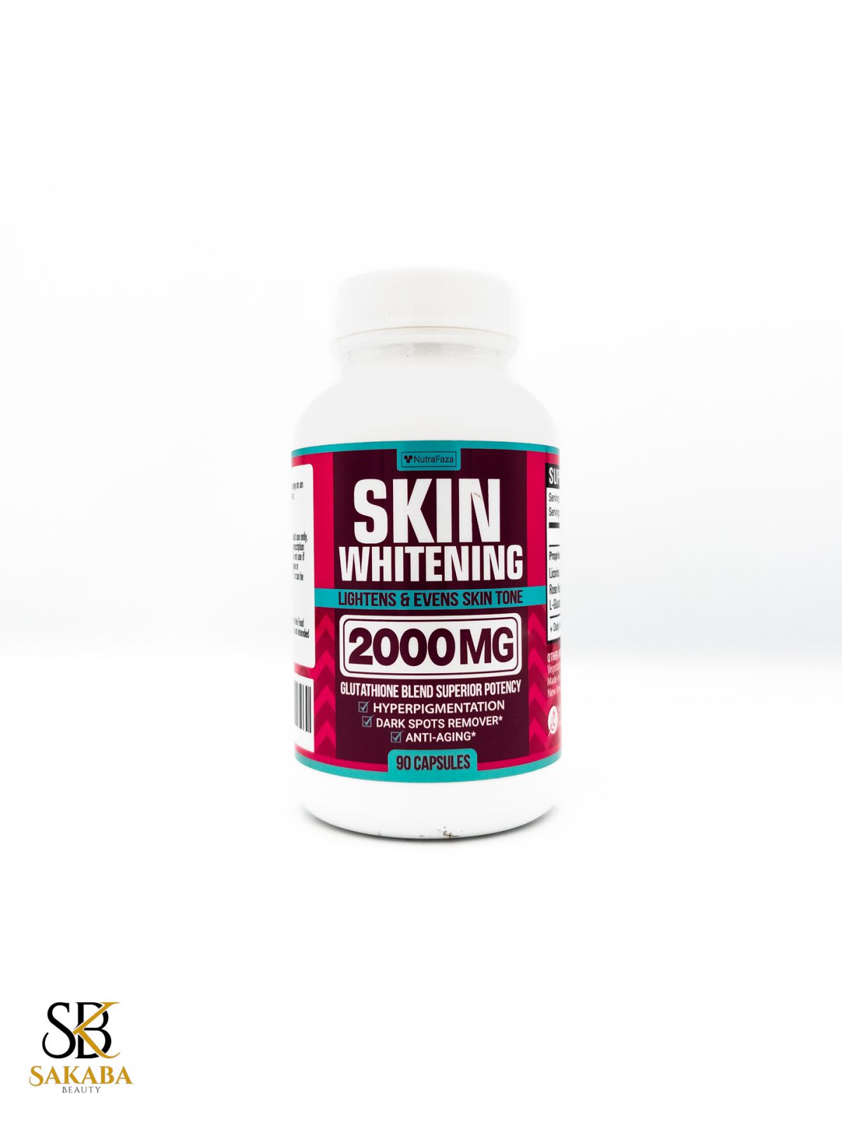 NUTRAFAZA SKIN WHITENING 2000MG 90CAPSULES