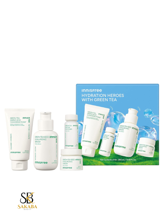 INNISFREE COFFRET HYDRATION HEROS WITH GREEN TEA